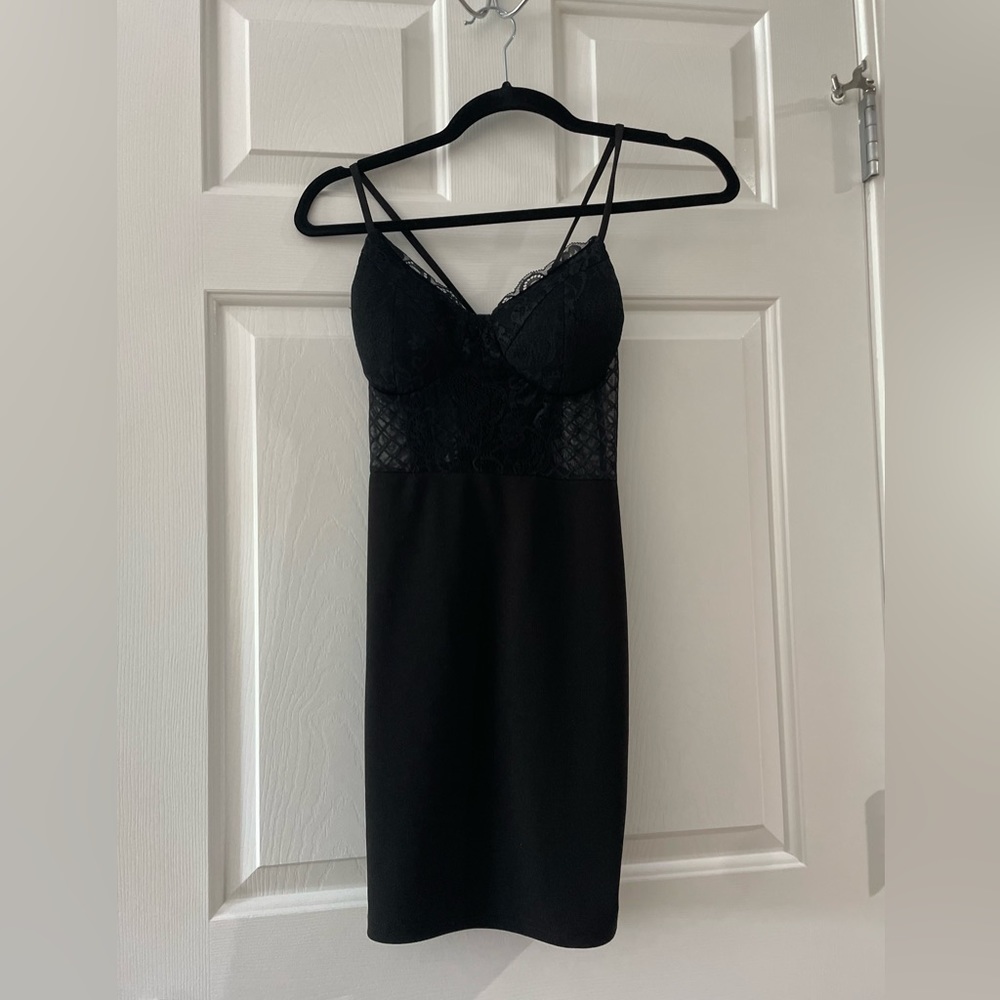 Mini Black Dress, Worn once, good condition, no smells, no stains